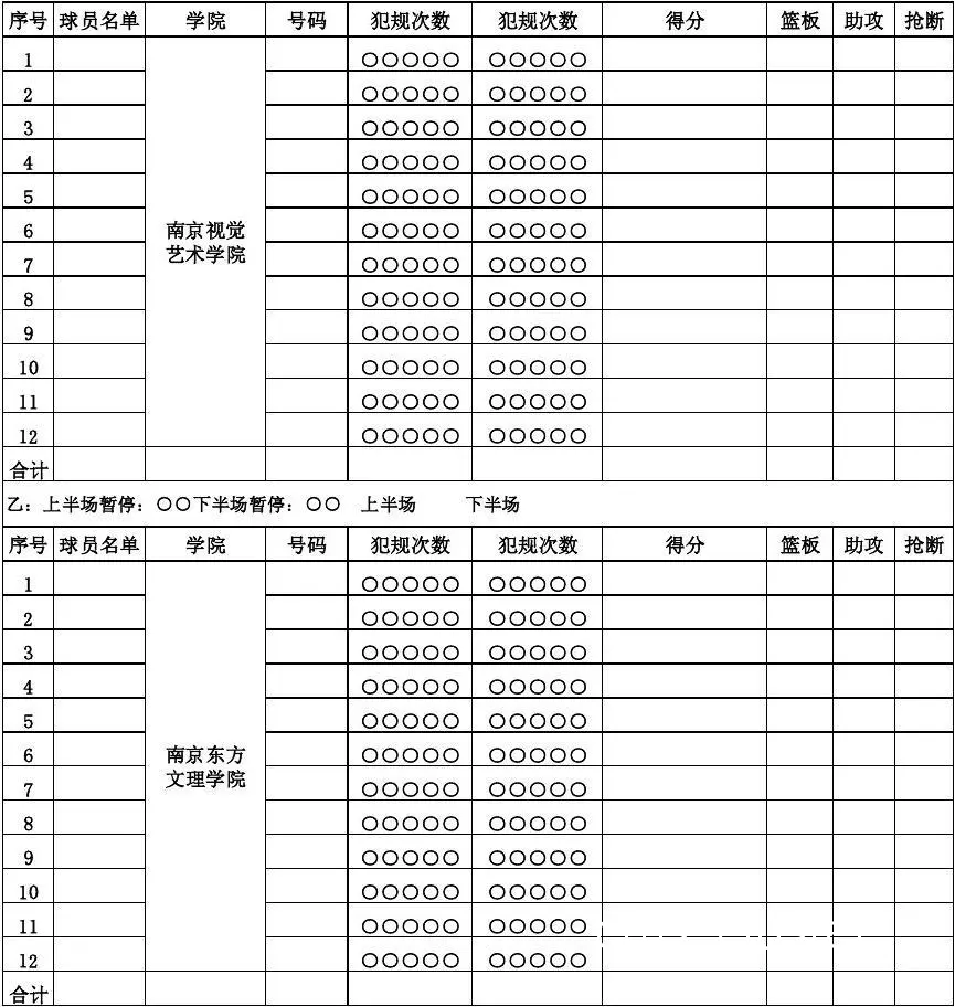 篮球训练图表示例