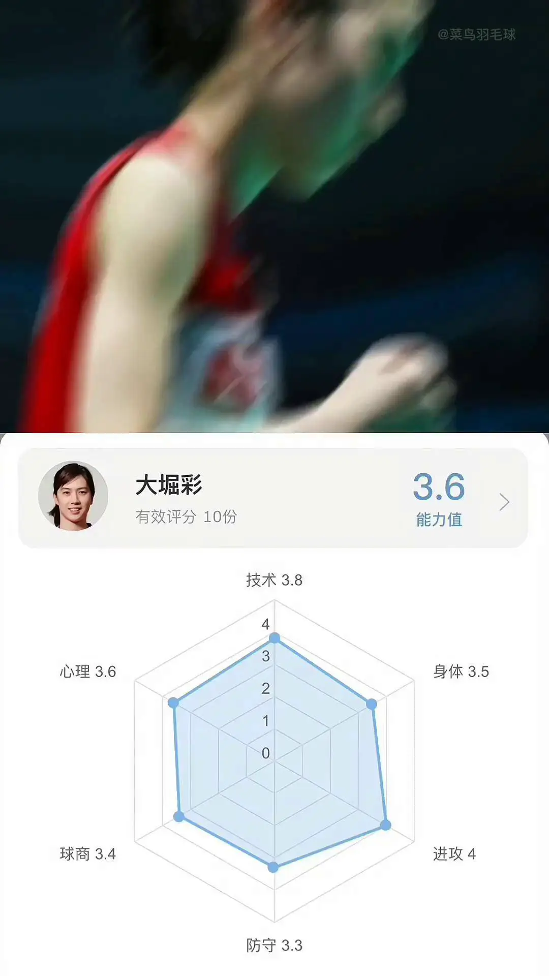 球员能力分析示意图