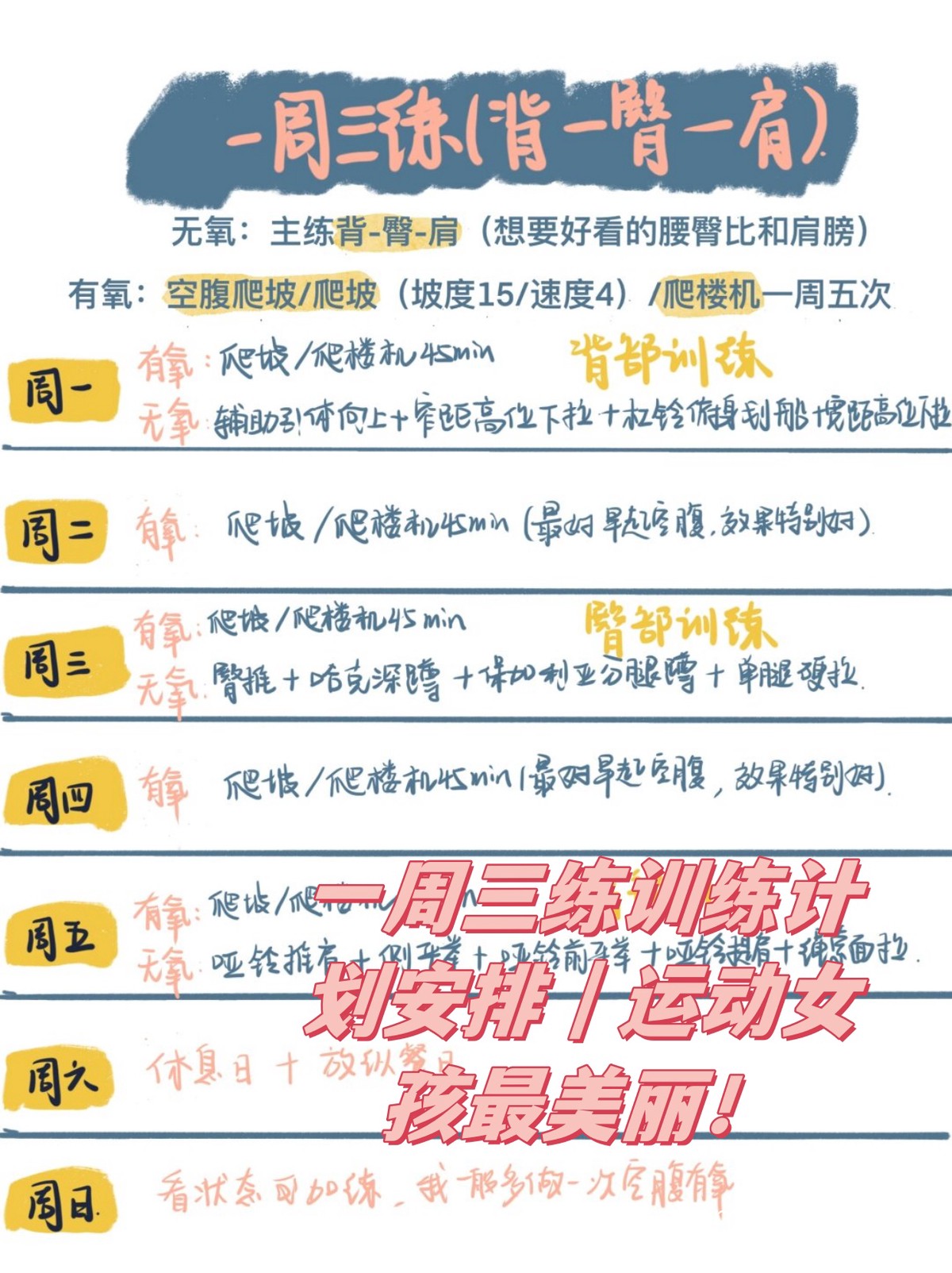 长期训练计划示例