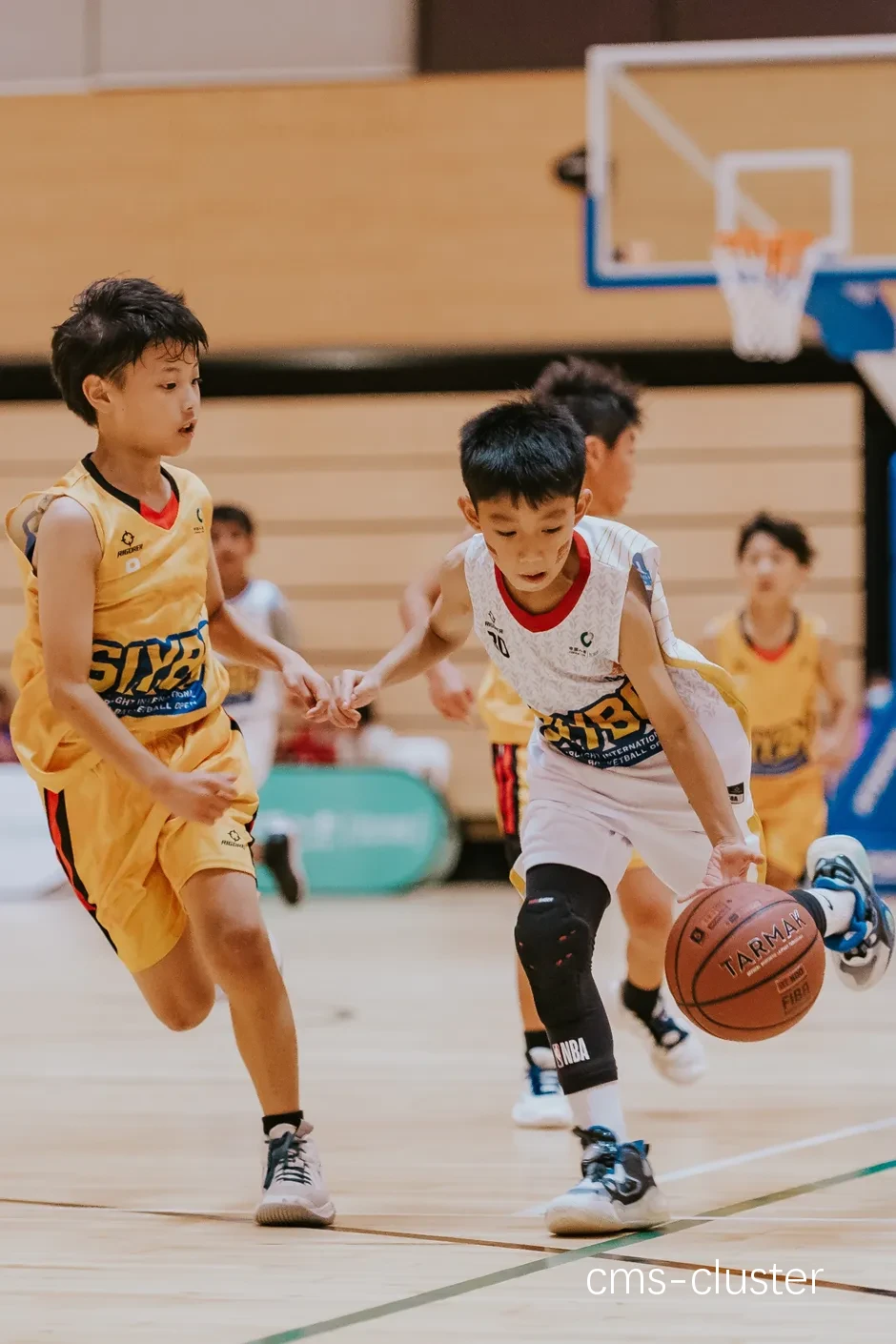 篮球明星与青少年互动