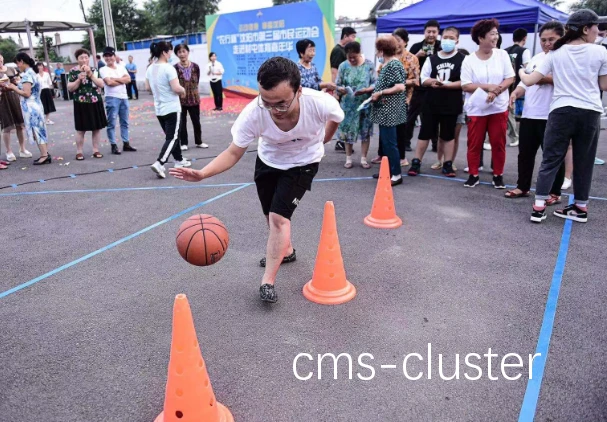 绕桩运球训练示意图