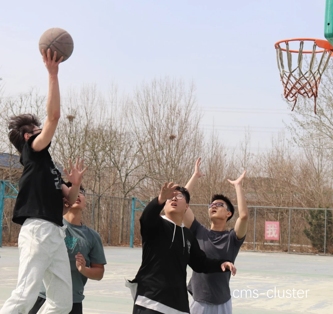 学生参与篮球训练的照片
