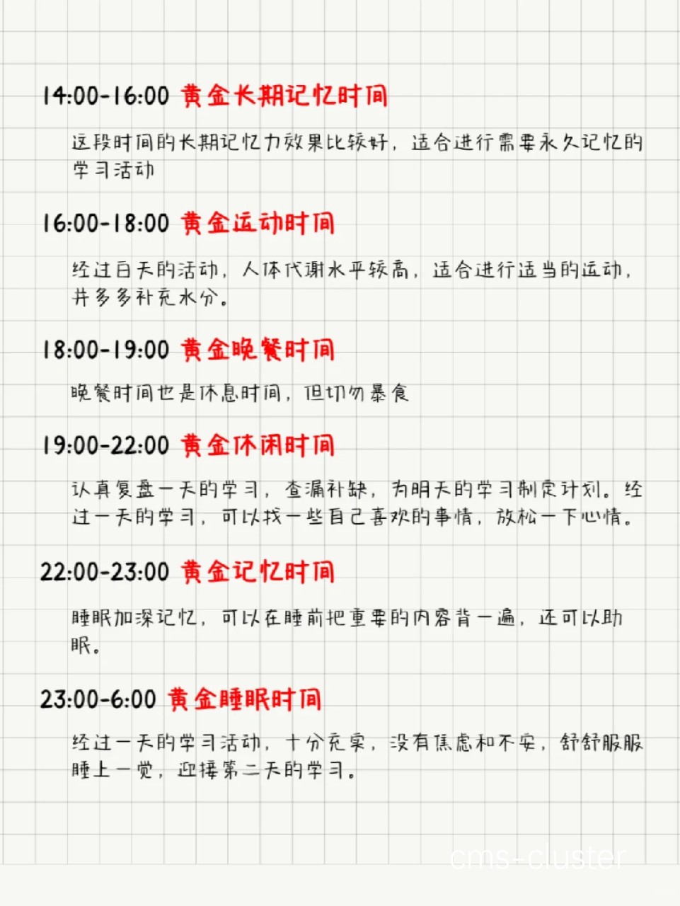 高效训练时间表