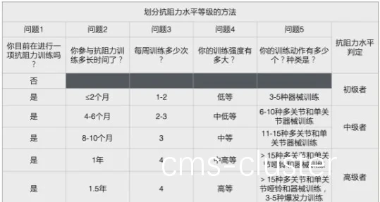 个性化训练计划
