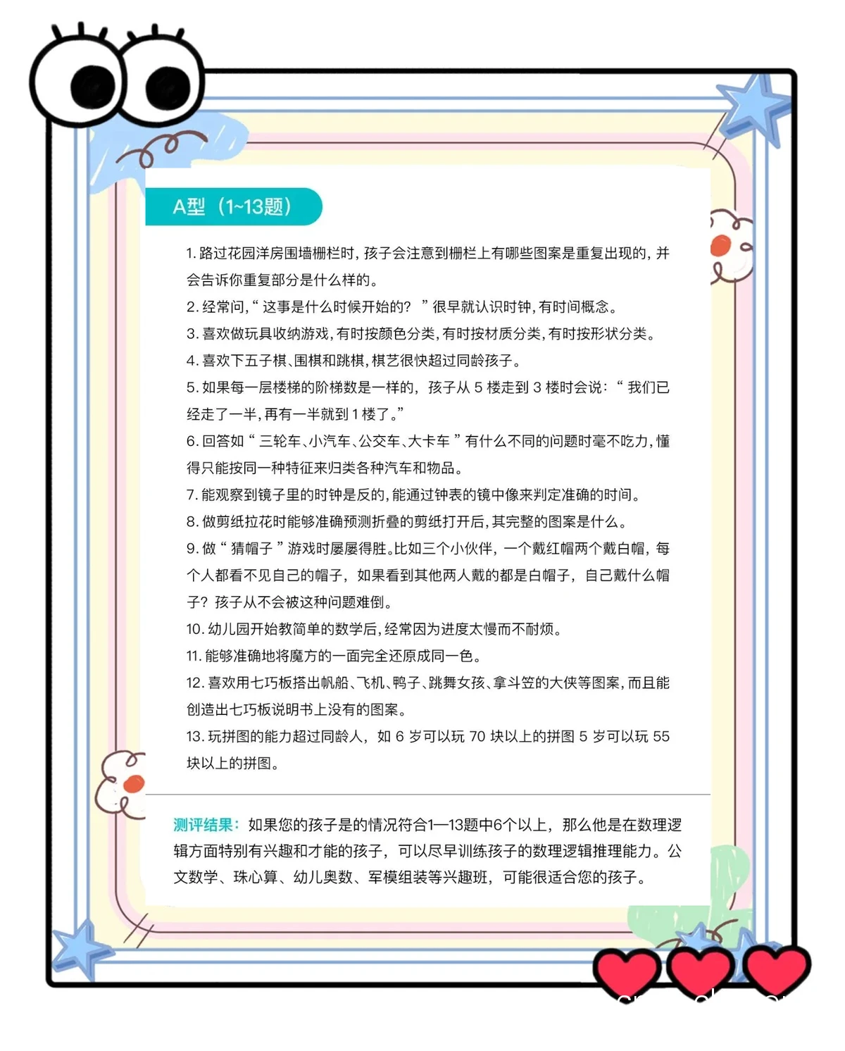 天赋评估示意图